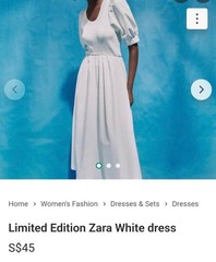 Zara White Maxi Dress New Sz Small