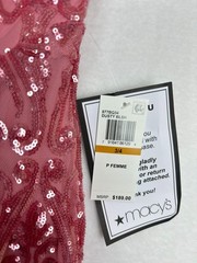 B. Darlin Strapless Gown Juniors Size 3/4 Pink Allover Sequins Mermaid NWT $189