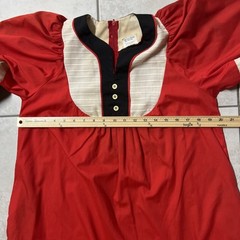 Vintage Kinnari Dress Small Multicolor Red Black Brown White Long
