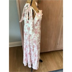 NWT Trixxi Twilight Dress Toile De Jouy pink white tie size XL Cottagecore