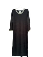 Linea by Louis Dell&rsquo;Olio Sweater Dress Black Sequin Beaded Cocktail Wedding QVC