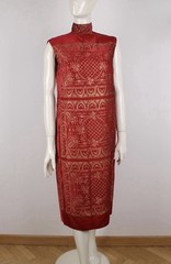 1960s Rosandré Boutique Red Velvet Dress Italian Couture Size 46 Medium Vintage
