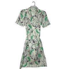 Vintage Schrader Sport New York Multicolor Lightweight Belted Midi Dress 10