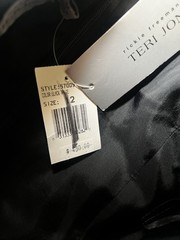 Teri Jon Rickie Freeman NWT 100% Silk Strapless Floral Cocktail Dress 12