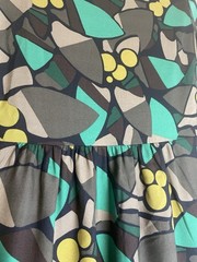 Jigsaw Dress Size 6 Green Geometric Print Excellent Condition Silk And Wool