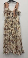 Torrid Festi Drop Waist Maxi Dress Yara Jaco Seedpearl 0X NWOT