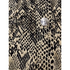 Michael Kors Snake Print Button Front Shirt Dress Long Sleeve Pockets Petite P