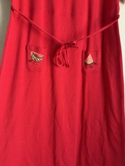 NWT! Cabernet Petites Cotton Maxi Belted Dress Watermelon Pockets Retro 90’s M