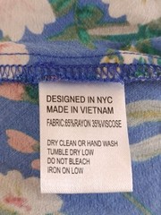 Yumi Kim Women&rsquo;s Blue Sleeveless Floral Print Sleeveless Wrap Mini Dress Size M