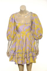 Rhode Resort Daya Printed Dress XS 2 Women&rsquo;s Casual Puff Sleeve Short NEW 40243