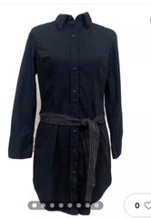 Luella For Target Womens Black Button Down Shirt Dress, Size Medium