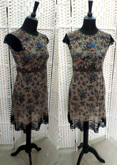 Beautiful Michal Negrin Colorful Crystal Touche Flowers Dress Size – M –