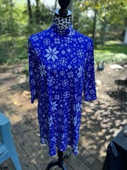 Celebrate Together Christmas Snowflake Stretch Women&rsquo;s S Shift Dress New B1