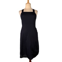 Banana Republic Factory Navy Midi Dress Women&rsquo;s 14 NWOT 100% Organic Cotton Chic