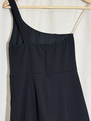 Black One Shoulder Assymetrical Jumpsuit Romper Women’s Small Blue Blush Fitted