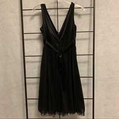 RUBY ROX Rhinestone Ring Faux Buckle Tie Back Glitter Cocktail Dress Black