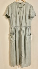 Eddie Bauer Prarie Dress 100% Linen Casual Cottagecore Size Medium- EUC