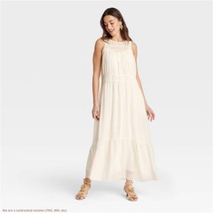 Women&rsquo;s Sheer Chiffon Maxi Dress – A New Day Cream Medium *SEE DEAL!!!*