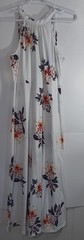 Styleword Floral Halter Maxi Dress White Navy Rust Summer Boho Large