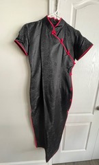 Black Prom Dress Chinese Style Long Dress Size 4