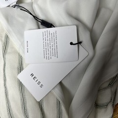 NWT Reiss Sofia Mini Dress White Gray Stripe Size 12