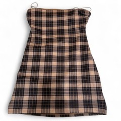 Windsor Y2K Plaid Open Back Bodycon Mini Dress