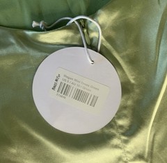Princess Polly Megan Mini Dress Size 6 NWT Satin Slip Green Fairy Keyhole Y2K