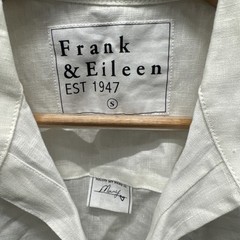 New Frank & Eileen Mary Classic Shirt dress S Small White 100% Linen $298 NWOT