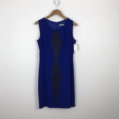 Cluny by Cynthia Steffe royal blue sleeveless body-con sheath dress cocktail