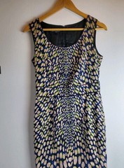 Laura Ashley Bueatiful Summer Multi Bodycon Cotton Blended Dress Size Uk 10