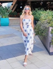 ZARA NEW WOMAN FW25 CUT OUT EMBROIDERED MIDI DRESS Ecru / Blue | 3376/929 XS-XL