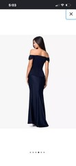 Betsy & Adam Women’s Long Off-The-Shoulder Corset Dress Size 2