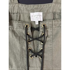 Utility Skirt Olive L California Farmer Outdoor Lace Up Goblin Gardener Y2K
