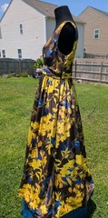 ANTHROPOLOGIE SIZE 4 VENDELA MAXI LONG DRESS FLORAL MOULINETTE SOEURS BROWN $395