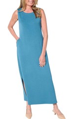 Belle by Kim Gravel Women&rsquo;s ScubaLuxe Bateu Neck Maxi Dress Dp Mnrl