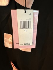 Avec Les Filles Womens Bow-Trim Sleeveless Mi BlackPink Size 14 $138