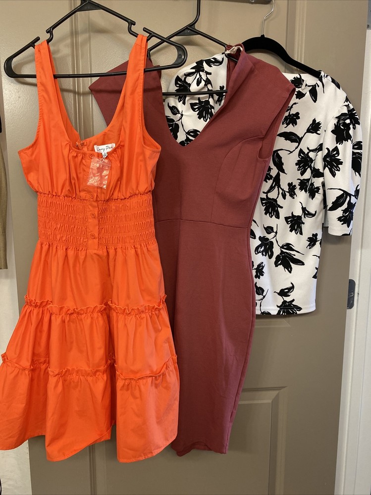 lot of three medium M, 2 Dresses: Rolla Costa & Emory Park(new) One Dress Top