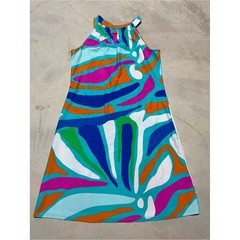 Jude connally ocean abstract dress USA made small