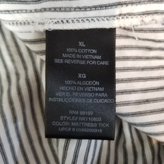 Norma Kamali Dress Women XL Striped Cotton Belted Pockets Shirtdress Coastal
