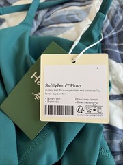 Womens Halara Green SoftlyZero Plush Sleeveless Athletic Dress with Skort XS NWT