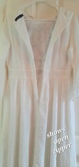 Roolee DeMille Womens Embroidery Bell Sleeve Empire Waist Dress Boho Size Medium