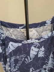 Tommy Bahama Blue floral Off Shoulder SUNDRESS with Ruffle – Small