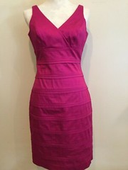 American Living sleeveless Dress, size 4, V-neck, 13&Prime; back zipper, crisscross