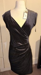 Emporio Armani Shimmer Velvet Wrap Dress Fall/Winter 2021 collection Size 40