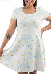 Loungefly Disney Winnie The Pooh Honey Bee Bear Daisy Skater Dress Plus Size 2X