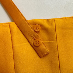 OROTON – SILK BLEND MIDI DRESS – YELLOW – AU 14 / 10 US – DETACHABLE STRAPS