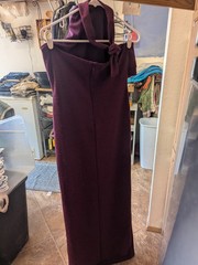bebe burgundy glitter maxi gown Size 10