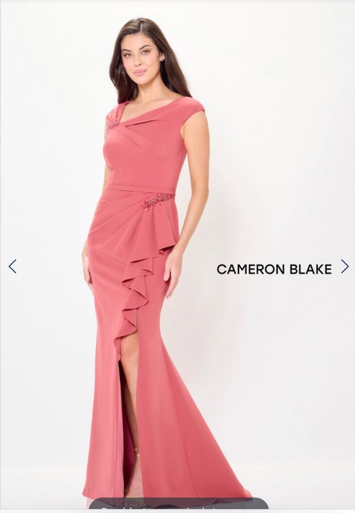 Cameron Blake formal gown; size 14 altered to a 12, coral color