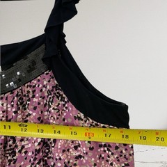 Kensie Womens Geo Print Sequined Ruffle Sleeve Dress Size Large Summer Chic $99