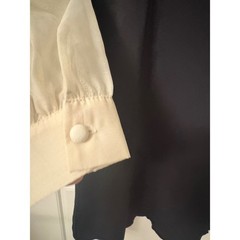 Zara Women Black Cream Contrast Bow Ruffle Knit Mini Dress M Blogger Fave